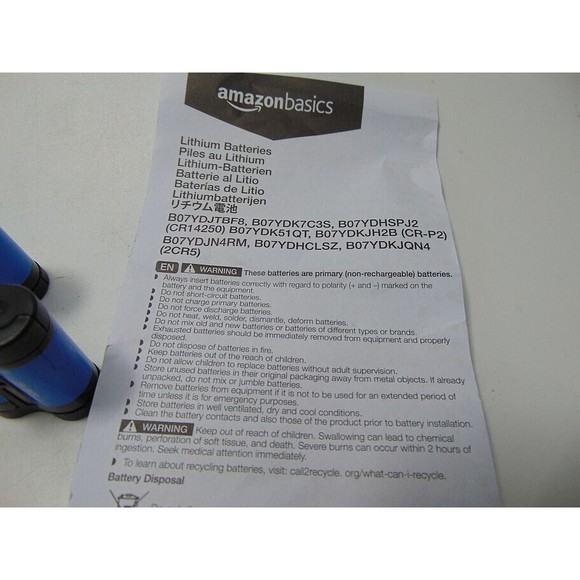 Amazon Basics 2CR5 6V Lithium Batteries NON-RECHARGABLE Bundle of 10 NEW - Picture 3 of 8